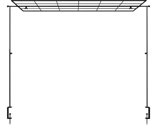 Armature de table / barre de table déco Lafiora avec grillage L130/250 cm h 41 cm Poste de travail de soudure avec dispositif d''aspiration