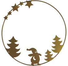 Dekorativer Fensterhänger mit Sternen, Weihnachtsmann und Tannenbaum Motiven