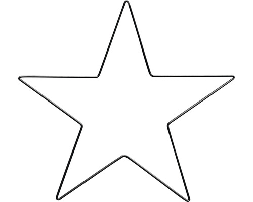 Étoile en métal Lafiora 30 x 30 cm noir