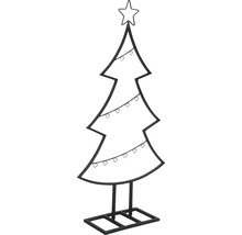 Sapin de Noël décoratif en métal avec ornements en forme de cœur