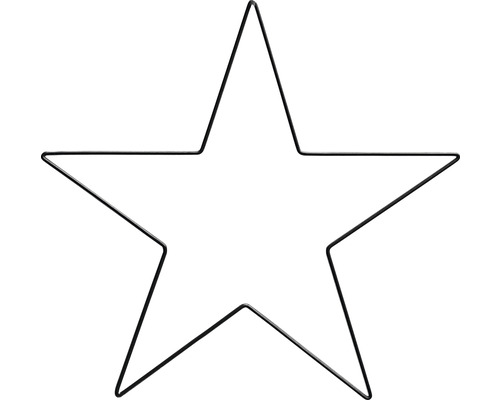 Étoile en métal Lafiora 40 x 40 cm noir