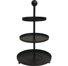 Présentoir à gâteaux à trois niveaux pour présenter des aliments ou des décorations.