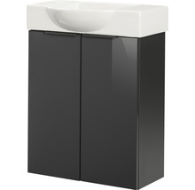Waschtischunterschrank FACKELMANN Small Bathroom Collection BxHxT 52 x 60 cm x 24,3 cm Frontfarbe anthrazit