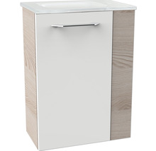 Waschtischunterschrank FACKELMANN Small Bathroom Collection BxHxT 44 x 60 cm x 24,3 cm Frontfarbe weiß hochglanz alaska esche 86058