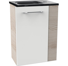 Waschtischunterschrank FACKELMANN Small Bathroom Collection BxHxT 44 x 60 cm x 24,3 cm Frontfarbe weiß hochglanz alaska esche 86058