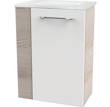 Waschtischunterschrank FACKELMANN Small Bathroom Collection BxHxT 44 x 60 cm x 24,3 cm Frontfarbe weiß hochglanz alaska esche 86068