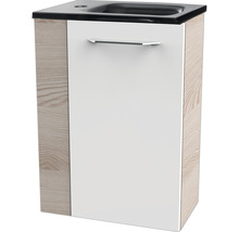 Waschtischunterschrank FACKELMANN Small Bathroom Collection BxHxT 44 x 60 cm x 24,3 cm Frontfarbe weiß hochglanz alaska esche 86068