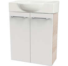 Meuble sous vasque FACKELMANN Small Bathroom Collection lxhxp 52 x 60 cm x 24,3 cm Frontfarbe weiß hochglanz 86078
