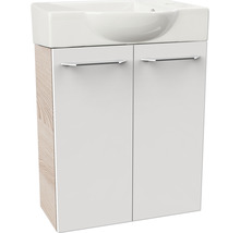 Meuble sous vasque FACKELMANN Small Bathroom Collection lxhxp 52 x 60 cm x 24,3 cm Frontfarbe weiß hochglanz 86078