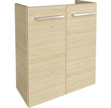 Meuble sous-vasque FACKELMANN Small Bathroom Collection couleur de façade sable chêne 52 x 60 x 24,3 cm