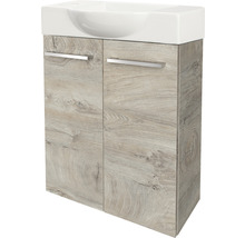 Waschtischunterschrank FACKELMANN Small Bathroom Collection BxHxT 52 x 60 cm x 24,3 cm Frontfarbe eiche natur