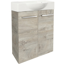 Waschtischunterschrank FACKELMANN Small Bathroom Collection BxHxT 52 x 60 cm x 24,3 cm Frontfarbe eiche natur