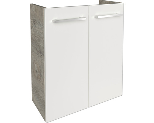 Waschtischunterschrank FACKELMANN Small Bathroom Collection BxHxT 52 x 60 cm x 24,3 cm Frontfarbe weiß hochglanz 84648