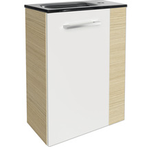 Waschtischunterschrank FACKELMANN Small Bathroom Collection BxHxT 44 x 60 cm x 24,3 cm Frontfarbe weiß hochglanz eiche sand 84652
