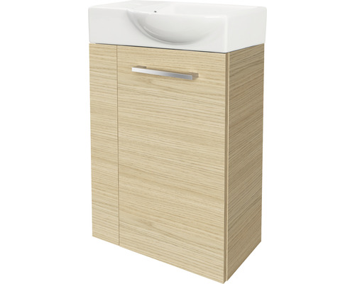 Meuble sous vasque FACKELMANN Small Bathroom Collection lxhxp 44 x 60 cm x 24,3 cm couleur de façade sable chêne 84661