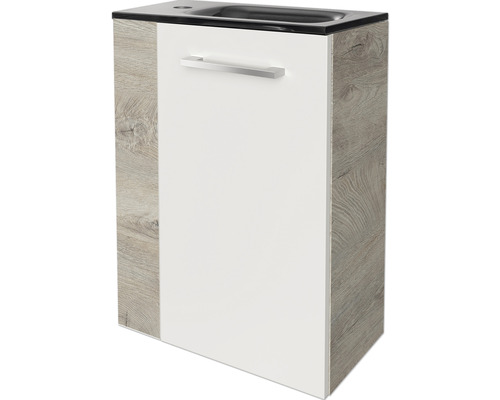 Meuble sous-vasque avec porte et poignée