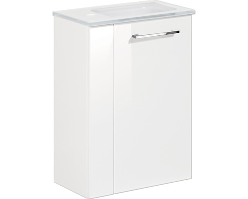 Meuble sous vasque FACKELMANN Small Bathroom Collection lxhxp 44 x 60 cm x 24,3 cm couleur de façade blanc haute brillance 86025