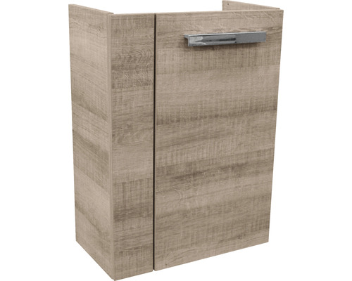 Meuble sous vasque FACKELMANN Small Bathroom Collection lxhxp 44 x 60 cm x 24,3 cm couleur de façade chêne gris 86028