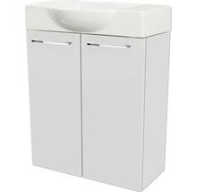 Meuble sous vasque FACKELMANN Small Bathroom Collection lxhxp 52 x 60 cm x 24,3 cm couleur de façade blanc haute brillance 86035