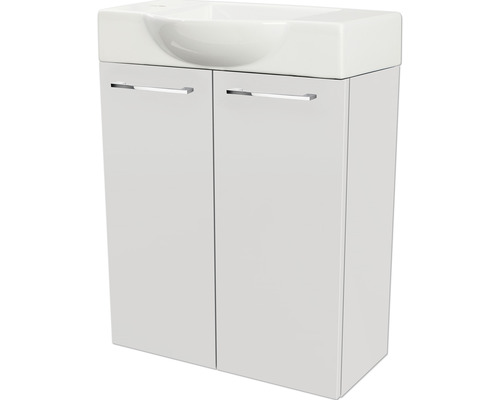 Waschtischunterschrank FACKELMANN Small Bathroom Collection BxHxT 52 x 60 cm x 24,3 cm Frontfarbe weiß hochglanz 86035