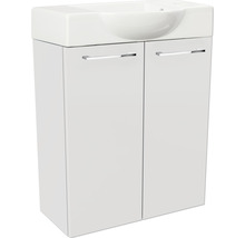 Meuble sous vasque FACKELMANN Small Bathroom Collection lxhxp 52 x 60 cm x 24,3 cm couleur de façade blanc haute brillance 86035