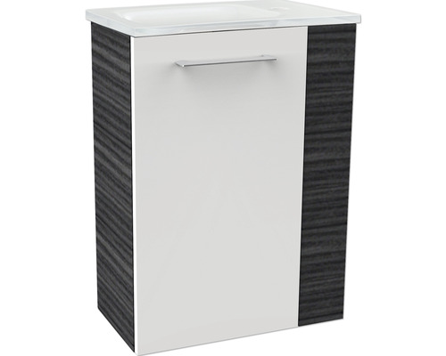 Meuble sous-lavabo avec une porte et une poignée