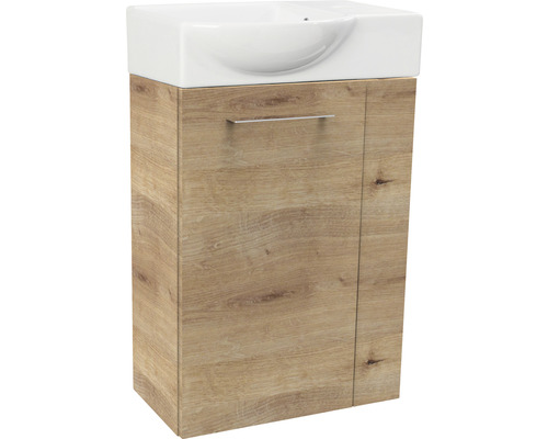 Meuble sous vasque FACKELMANN Small Bathroom Collection lxhxp 44 x 60 cm x 24,3 cm couleur de façade chêne noueux 86053