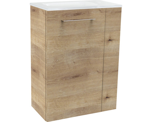 Meuble sous-lavabo avec une porte et une poignée