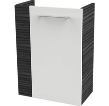 Waschtischunterschrank FACKELMANN Small Bathroom Collection BxHxT 44 x 60 cm x 24,3 cm Frontfarbe weiß hochglanz dark oak