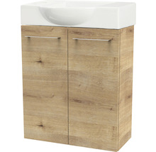 Waschtischunterschrank FACKELMANN Small Bathroom Collection BxHxT 52 x 60 cm x 24,3 cm Frontfarbe asteiche
