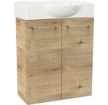 Waschtischunterschrank FACKELMANN Small Bathroom Collection BxHxT 52 x 60 cm x 24,3 cm Frontfarbe asteiche