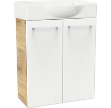 Meuble sous vasque FACKELMANN Small Bathroom Collection lxhxp 52 x 60 cm x 24,3 cm Frontfarbe weiß hochglanz 86074