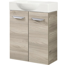 Waschtischunterschrank FACKELMANN Small Bathroom Collection BxHxT 52 x 60 cm x 24,3 cm Frontfarbe esche grau