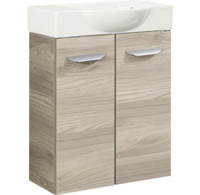 Waschtischunterschrank FACKELMANN Small Bathroom Collection BxHxT 52 x 60 cm x 24,3 cm Frontfarbe esche grau