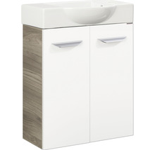 Waschtischunterschrank FACKELMANN Small Bathroom Collection BxHxT 52 x 60 cm x 24,3 cm Frontfarbe weiß hochglanz 86076