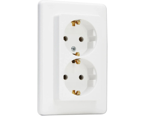 Doppelsteckdose für die Wandmontage