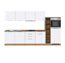 Cuisine complète avec appareils Held Möbel Florenz 330 cm blanc mat démontée variante réversible 1127.6291