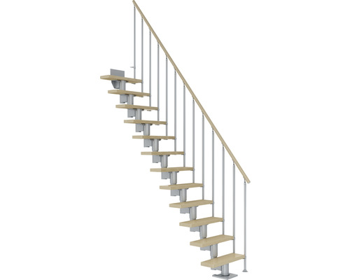 Pertura Mittelholmtreppe Spiros Perlgrau Gerade 65 cm Stabgeländer Ahorn Leimholz Lackiert 13 Stufen / 14 Steigungen Pertura Mittelholmtreppe Spiros Perlgrau Gerade 65 cm Stabgeländer Ahorn Leimholz Lackiert 13 Stufen / 14 Steigungen