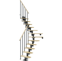 Escalier en colimaçon en bois et métal