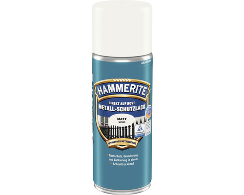 Peinture de protection des métaux Hammerite en aérosol, blanc mat