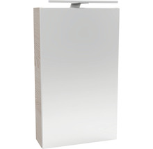 Spiegelschrank FACKELMANN SBC Small Bathroom Collection 400 x 16,2 x 680 mm alaska esche 1-türig LED rechts