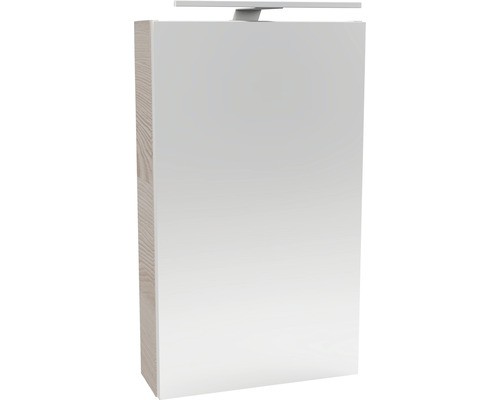 Armoire de toilette FACKELMANN SBC Small Bathroom Collection 400 x 16,2 x 680 mm frêne alaska 1 porte led