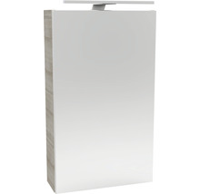 Spiegelschrank FACKELMANN SBC Small Bathroom Collection 400 x 16,2 x 680 mm graueiche 1-türig LED links
