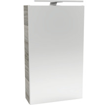 Spiegelschrank FACKELMANN SBC Small Bathroom Collection 400 x 16,2 x 680 mm steinesche 1-türig LED links