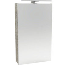 Spiegelschrank FACKELMANN SBC Small Bathroom Collection 400 x 16,2 x 680 mm eiche natur 1-türig LED links