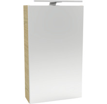 Spiegelschrank FACKELMANN SBC Small Bathroom Collection 400 x 16,2 x 680 mm sand eiche 1-türig LED links