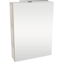 Spiegelschrank FACKELMANN SBC Small Bathroom Collection 500 x 16,2 x 680 mm alaska esche 1-türig LED rechts