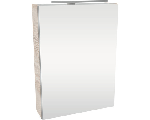 Armoire de toilette FACKELMANN SBC Small Bathroom Collection 500 x 16,2 x 680 mm frêne alaska 1 porte led