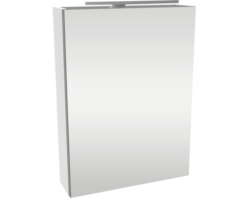 Armoire de toilette FACKELMANN SBC Small Bathroom Collection 500 x 16,2 x 680 mm blanc 1 porte LED à droite