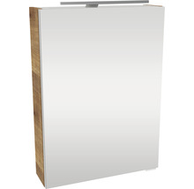 Spiegelschrank FACKELMANN SBC Small Bathroom Collection 500 x 16,2 x 680 mm ast-eiche 1-türig LED links